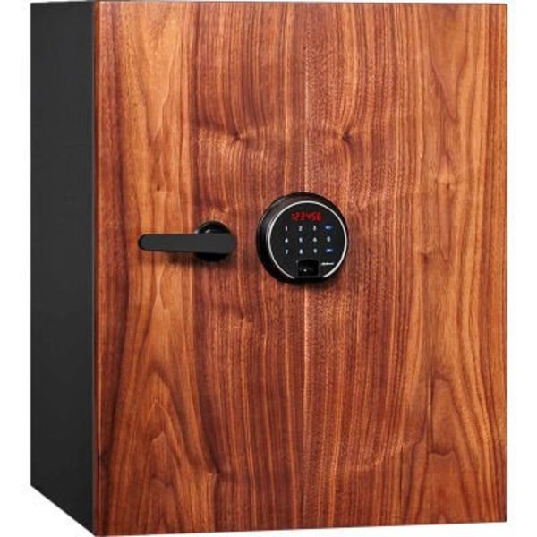 Phoenix Safe International Phoenix Safe DBAUM Fingerprint Lock Luxury Fire Res. Safe w/ Walnut Door 2.28 cu ft, Black, Steel DBAUM700